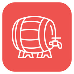 Beer Barrel icon vector image. Can be used for Bar.