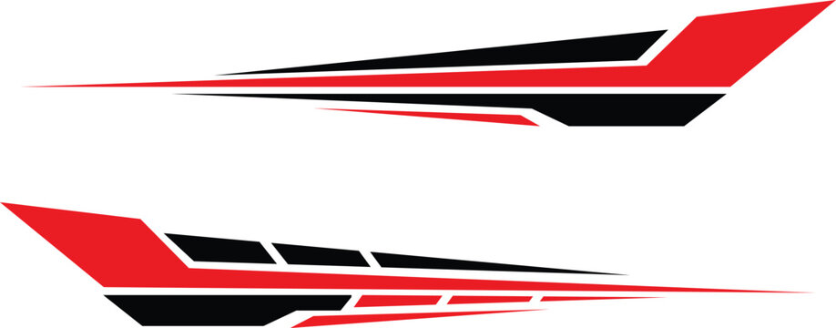 Car body sticker design vector vinyl decal graphic on transparnt background.