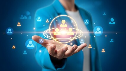 Business People Network Connection Human Resources Management