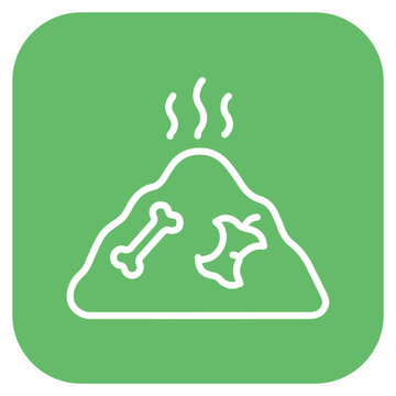 Midden Heap icon vector image. Can be used for Archeology.