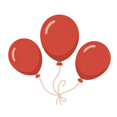 red balloon isolated on white