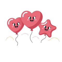 two hearts with a red heart