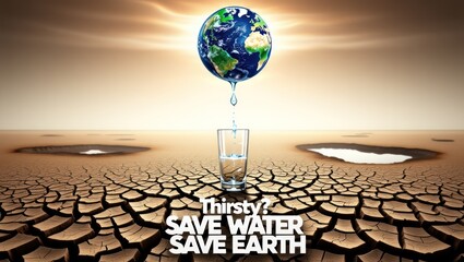  a public awareness campaign poster for water conservation and environmental protection