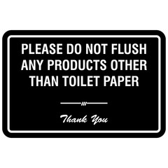 Please do not flush any products other than toilet paper, sign vector