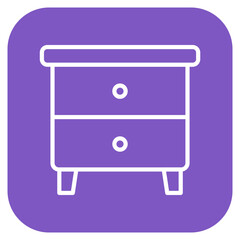 Bedside Table icon vector image. Can be used for Nursing Home.