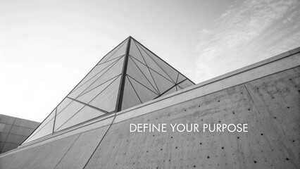 Modern Geometric Architecture with Inspiring Message