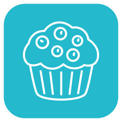 Berry Muffin icon vector image. Can be used for Brunch.