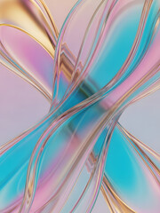 Iridescent Liquid Glass Flow