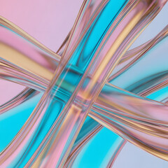 Iridescent Liquid Glass Flow