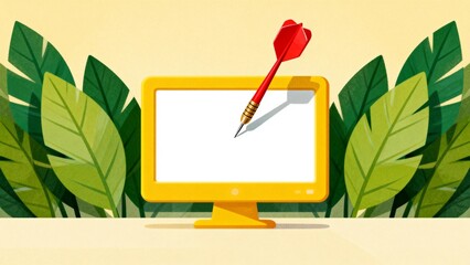 dart hits computer screen