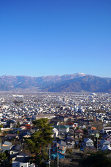 高台から眺めた長野市街地