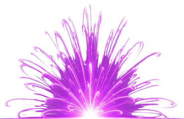 Obraz premium 3d purple abstract explosion transparent background cutout png