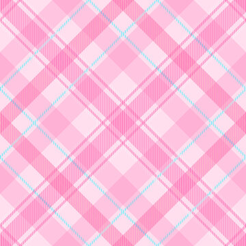 Soft pink plaid seamless pattern with a sweet and romantic feel. Ideal for Valentine&rsquo;s Day, fabric, wrapping paper, stationery, and cute backgrounds.