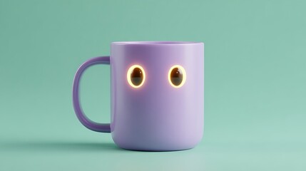 Isolated white ceramic coffee mug and teacup with a pink ribbon for hot breakfast drinks like tea or cafe beverage objects on a blank background