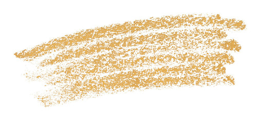 Orange pencil strokes isolated on transparent background