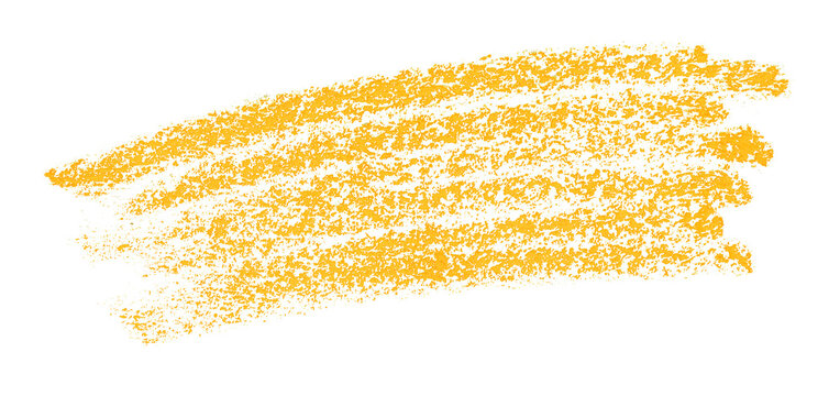 yellow pencil strokes isolated on transparent background