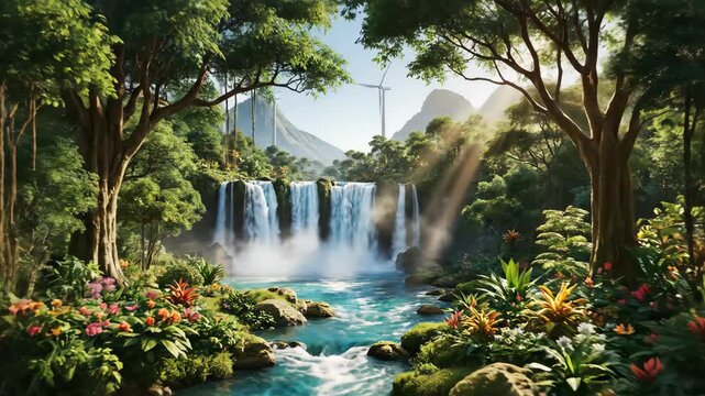 World environment and earth day concept with globe, nature and eco friendly environment