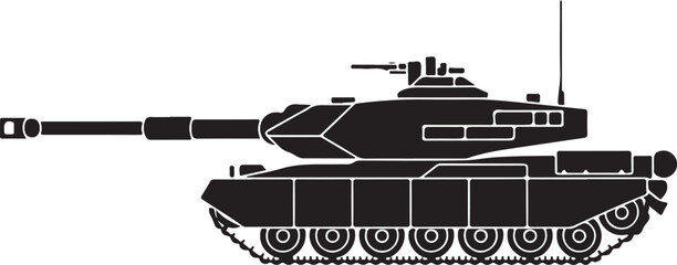 Fototapeta premium Military Tank Silhouette