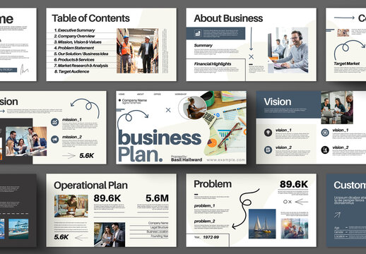 Corporate Business Plan Pitch Deck Presentation Template