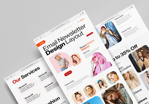 Email Newsletter Landing Page