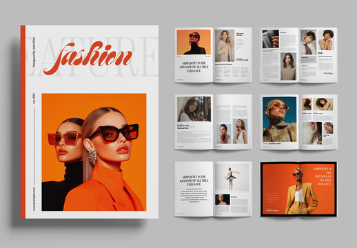 Fashion Magazine Editorial Layout Template