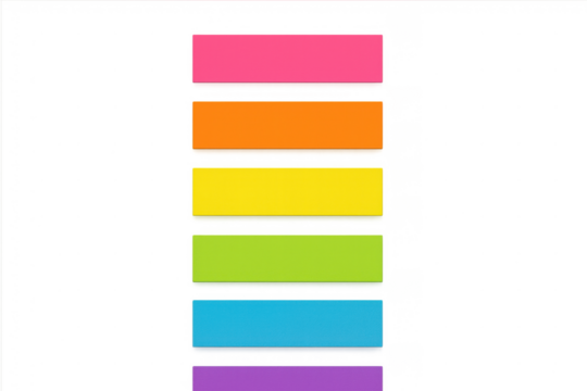 Colorful sticky notes arranging in vertical line - Powered by Adobe