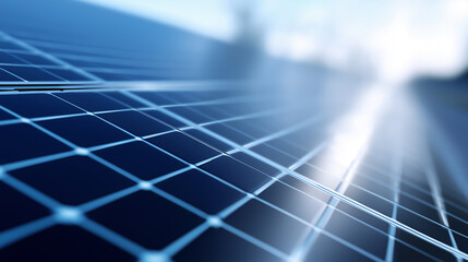 Close-up of modern solar panels under daylight represents renewable energy, sustainability, and clean power technology.
