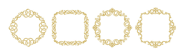 	
Set of vintage frames in sketch style, Whimsical hand drawn ornamental badge and borders, Antique ornate elegant decorative elements vector illustration