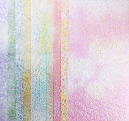 パステルカラーの和紙