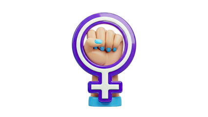 Female Symbol with Raised Fist