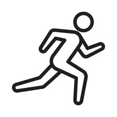 Running Person Icon for Fitness and Sports Athlete Vector Graphic