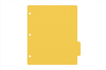 Yellow file folder organizing document data with transparent background