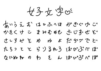 ゆるくてかわいい手書き文字