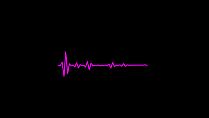 Heartbeat ekg line. ekg heartbeat patterns on a black background.
