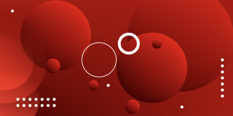 abstract red background with red circles. dynamic shapes composition and elements. modern design in eps10.