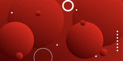 abstract red background with red circles. dynamic shapes composition and elements. modern design in eps10.