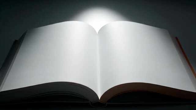 Open Book with Blank Pages for Creative Writing and Design.