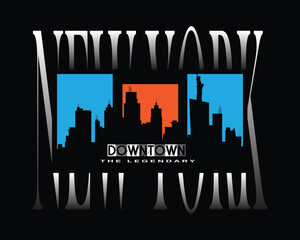 New York City Skyline Vector Illustration