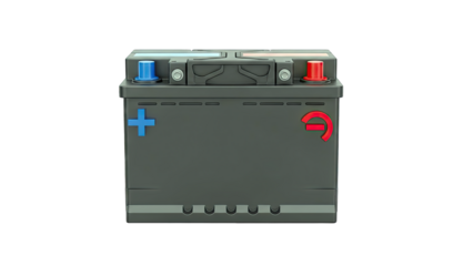 Automotive Car Battery with Positive and Negative Terminals