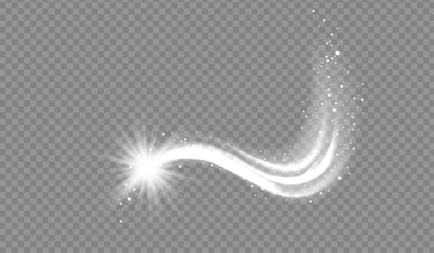 Light glow effect stars bursts with sparkles isolated on transparent background. Stock royalty free vector illustration. PNG