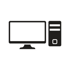 Desktop icon. Monitor with pc icon
