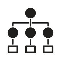 Business structure icon. Business management network icon