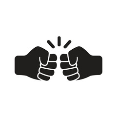 Fist bump icon. power five pound icon