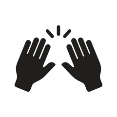 Raising hand gesture icon