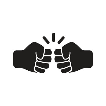 Fist bump icon. power five pound icon