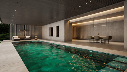 Emerald Green Swimming Pool in Modern Architecture &ndash; Luxury Pool Design