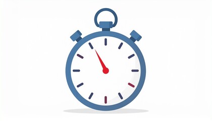 Blue Stopwatch Illustration - Capturing Time and Precision in a Simple Design.