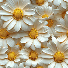 Seamless daisy petals texture background pattern