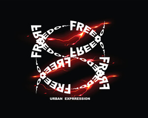 Motivational vector design text freedom light background