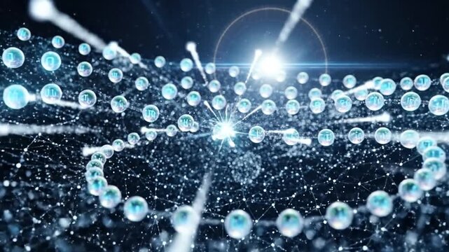 Abstract Quantum Computing Technology Visualization 